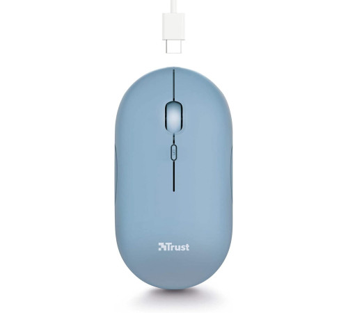 Миша Trust Puck Rechargeable Ultra-Thin BT WL Silent Blue (24126)