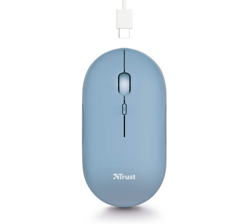 Миша Trust Puck Rechargeable Ultra-Thin BT WL Silent Blue (24126)