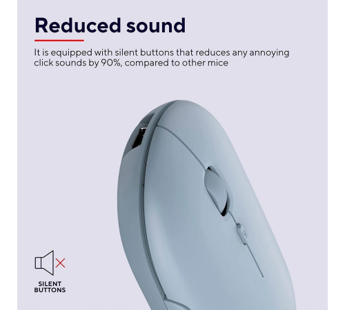 Миша Trust Puck Rechargeable Ultra-Thin BT WL Silent Blue (24126)