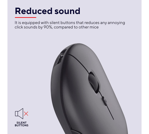 Миша Trust Puck Rechargeable Ultra-Thin BT WL Silent Black (24059_TRUST)
