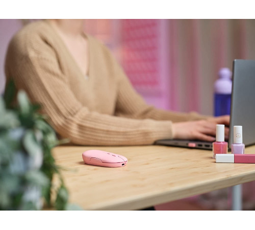 Миша Trust Puck Rechargeable Ultra-Thin BT WL Silent Pink (24125_TRUST)