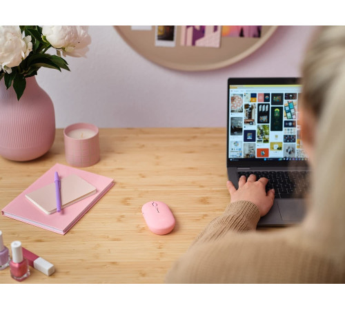 Миша Trust Puck Rechargeable Ultra-Thin BT WL Silent Pink (24125_TRUST)