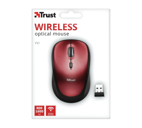 Мышь Trust Yvi WL RED (19522)