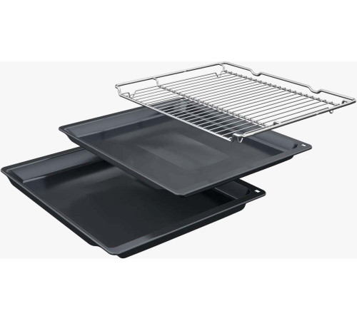 Духовой шкаф Siemens HM736G1B1 электрический, 67л, A, дисплей, конвекция, пиролиз, ф-ция СВЧ, черный