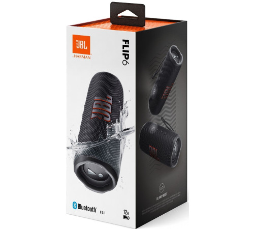 Портативна акустика JBL Flip 6 Black (JBLFLIP6BLKEU)
