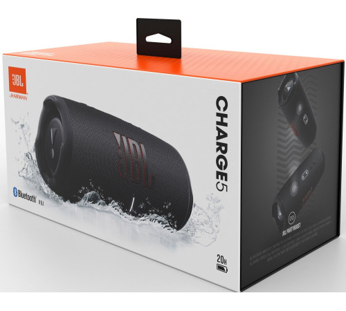 Портативна акустика JBL Charge 5 Black (JBLCHARGE5BLK)