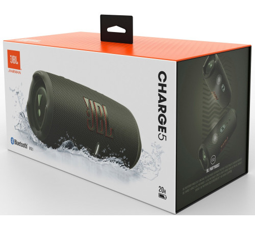 Портативна акустика JBL Charge 5 Green (JBLCHARGE5GRN)