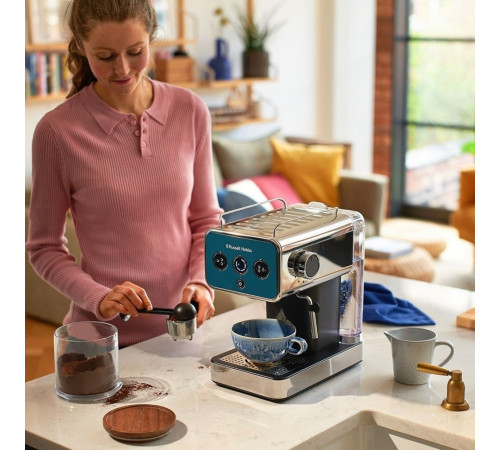 Кофеварка рожковая Russell Hobbs 26451-56 Distinctions, синий