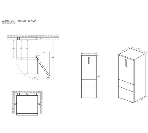 Холодильник Haier HTR3619ENMN