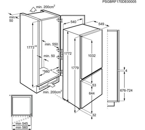 Встраиваемый холодильник Electrolux RNT2LF18S