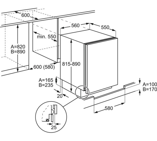 Встраиваемый холодильник Electrolux LSB2AE82S