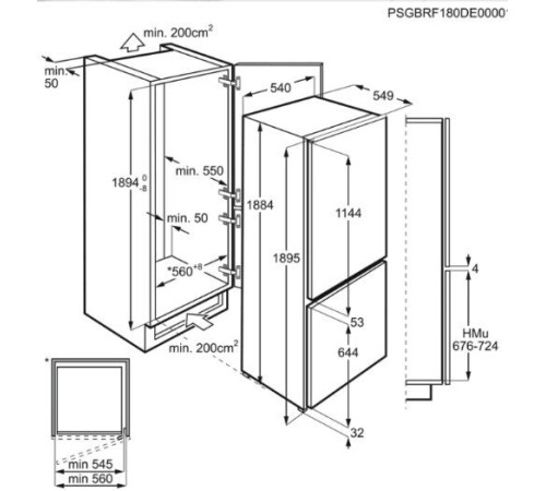 Встраиваемый холодильник Electrolux RNS6TE19S