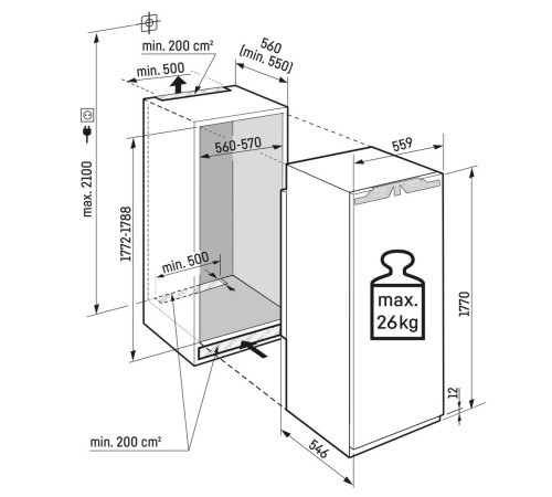 Встраиваемый холодильник Liebherr IRF5101
