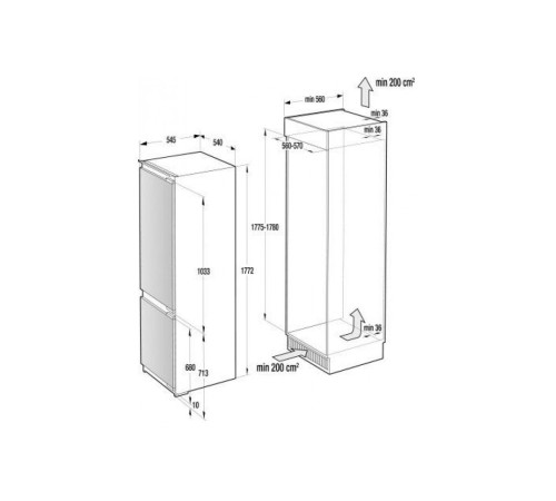 Встраиваемый холодильник Gorenje RKI 2181E1