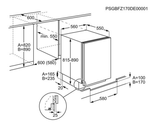 Встраиваемый холодильник Electrolux RSB2AF82S