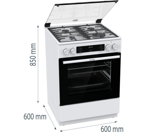 Плита комбинированная Gorenje GKS6C70WA