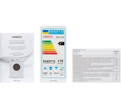 Стиральная машина Ardesto WMS-6118W
