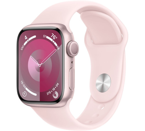 Смарт-часы Apple Watch Series 9 GPS 41mm Pink Aluminium Case with Light Pink Sport Band - M/L
