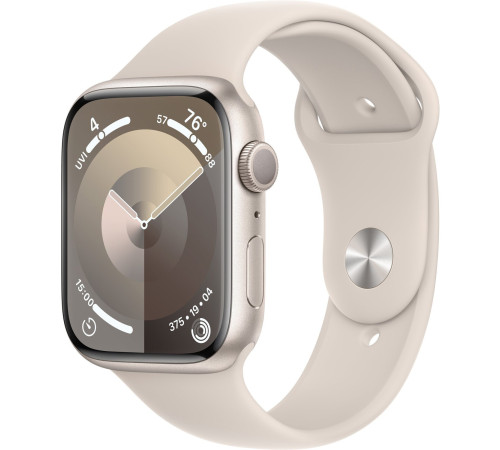 Смарт-часы Apple Watch Series 9 GPS 45mm Starlight Aluminium Case with Starlight Sport Band - M/L