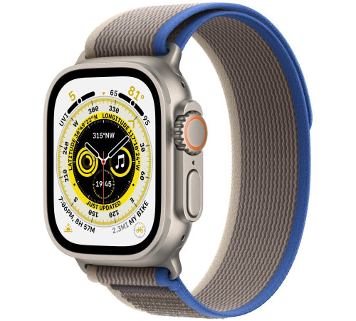 Смарт-часы Apple Watch Ultra GPS + Cellular 49mm Titanium Case with Blue/Gray Trail Loop - S/M