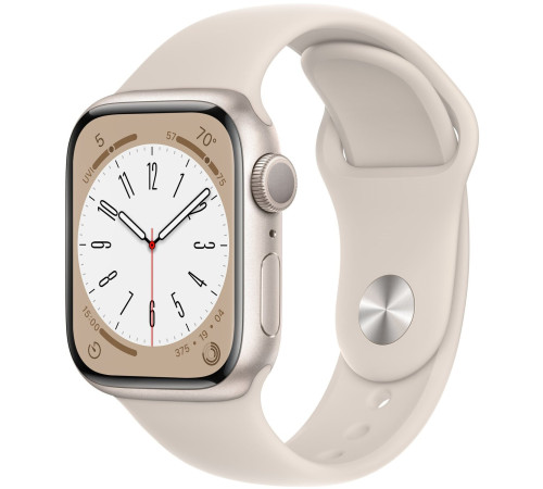 Смарт-часы Apple Watch Series 8 GPS 41mm Starlight Aluminium Case with Starlight Sport Band