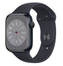 Смарт-часы Apple Watch Series 8 GPS 45mm Midnight Aluminium Case with Midnight Sport Band