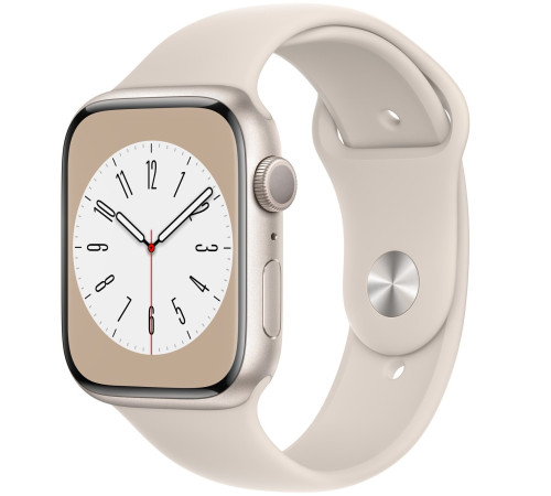 Смарт-часы Apple Watch Series 8 GPS 45mm Starlight Aluminium Case with Starlight Sport Band