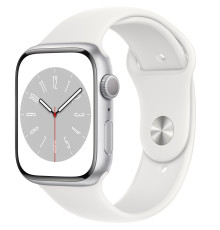 Смарт-часы Apple Watch Series 8 GPS 45mm Silver Aluminium Case with White Sport Band