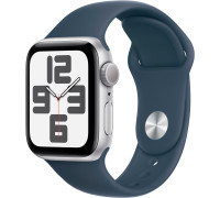 Смартгодинник Apple Watch SE GPS 40mm Silver Aluminium Case with Storm Blue Sport Band – M/L