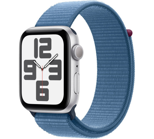 Смарт-часы Apple Watch SE GPS 44mm Silver Aluminium Case with Winter Blue Sport Loop