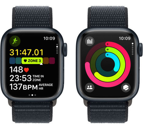 Смарт-часы Apple Watch Series 9 GPS 41mm Midnight Aluminium Case with Midnight Sport Loop