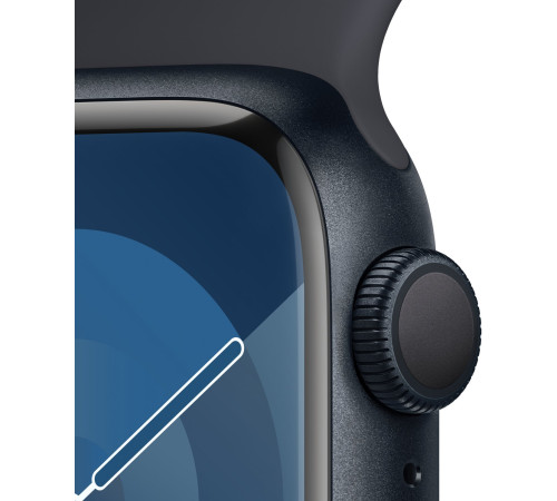 Смарт-часы Apple Watch Series 9 GPS 41mm Midnight Aluminium Case with Midnight Sport Band - S/M