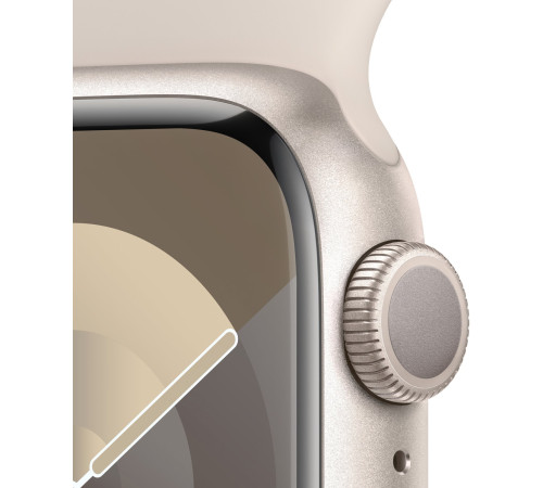 Смарт-часы Apple Watch Series 9 GPS 41mm Starlight Aluminium Case with Starlight Sport Band - M/L