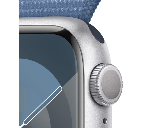 Смарт-часы Apple Watch Series 9 GPS 41mm Silver Aluminium Case with Winter Blue Sport Loop
