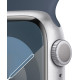 Смарт-часы Apple Watch Series 9 GPS 41mm Silver Aluminium Case with Storm Blue Sport Band - M/L