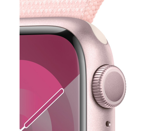Смарт-часы Apple Watch Series 9 GPS 41mm Pink Aluminium Case with Light Pink Sport Loop