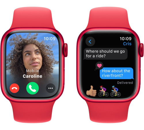 Смарт-часы Apple Watch Series 9 GPS 41mm (PRODUCT)RED Aluminium Case with (PRODUCT)RED Sport Band - M/L