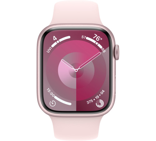 Смарт-часы Apple Watch Series 9 GPS 45mm Pink Aluminium Case with Light Pink Sport Band - S/M