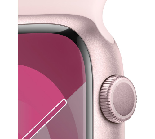 Смарт-часы Apple Watch Series 9 GPS 45mm Pink Aluminium Case with Light Pink Sport Band - S/M