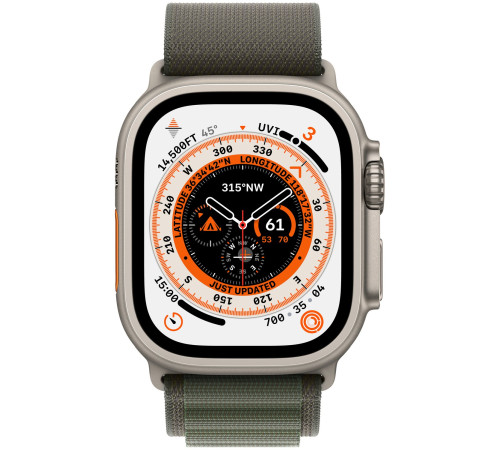 Смарт-часы Apple Watch Ultra GPS + Cellular 49mm Titanium Case with Green Alpine Loop Small