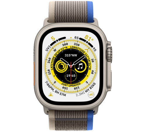 Смарт-часы Apple Watch Ultra GPS + Cellular 49mm Titanium Case with Blue/Gray Trail Loop - S/M