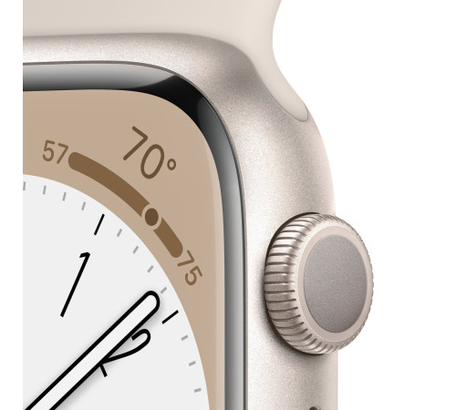 Смарт-часы Apple Watch Series 8 GPS 41mm Starlight Aluminium Case with Starlight Sport Band