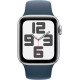 Смарт-часы Apple Watch SE GPS 40mm Silver Aluminium Case with Storm Blue Sport Band - S/M
