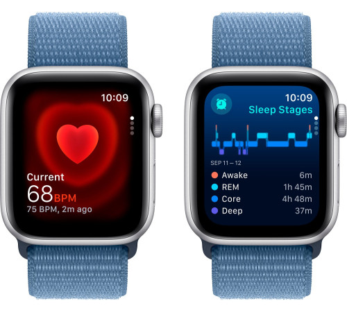 Смарт-часы Apple Watch SE GPS 40mm Silver Aluminium Case with Winter Blue Sport Loop