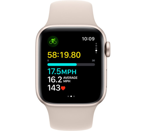 Смарт-часы Apple Watch SE GPS 40mm Starlight Aluminium Case with Starlight Sport Band - S/M