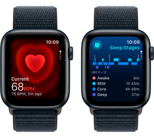 Смарт-часы Apple Watch SE GPS 44mm Midnight Aluminium Case with Midnight Sport Loop