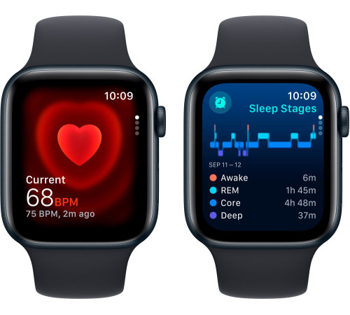 Смарт-часы Apple Watch SE GPS 44mm Midnight Aluminium Case with Midnight Sport Band - S/M