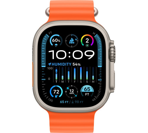 Смарт-часы Apple Watch Ultra 2 GPS + Cellular, 49mm Titanium Case with Orange Ocean Band