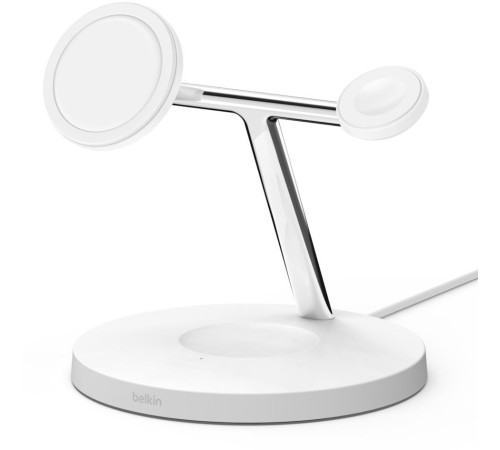 Бездротовий ЗП Belkin MagSafe 3in1 Wireless Charger White
