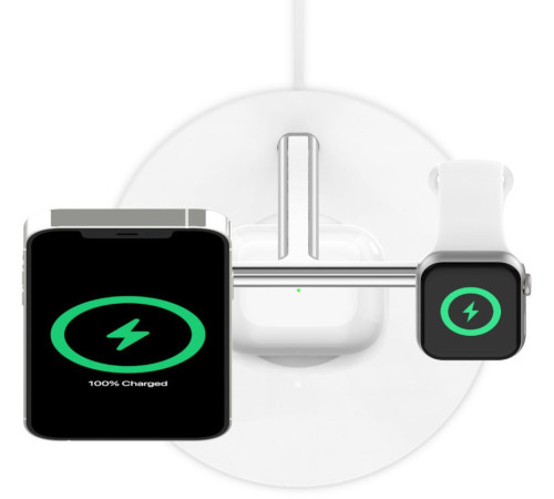 Бездротовий ЗП Belkin MagSafe 3in1 Wireless Charger White